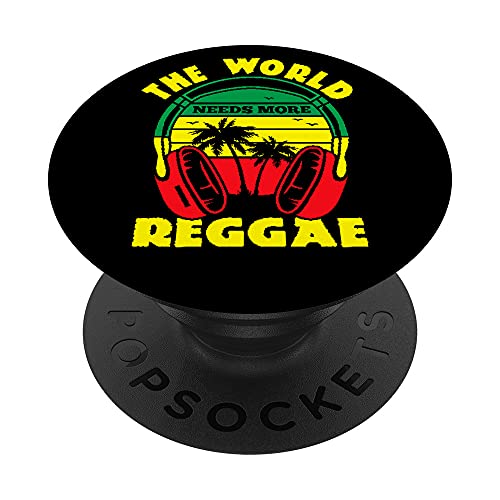 The World Needs More Reggae Casque audio Rasta Reggae PopSockets PopGrip Interchangeable Cover
