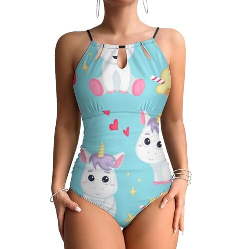 Swimsuit monokini licorne bleue pour rayonner lors de vos journées plage