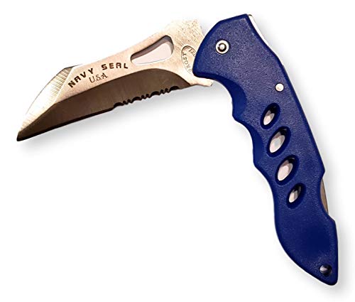 Navy Seal Tactical Knife 4 1/2" Lockblade Stainless Partialy Serated #TOP6