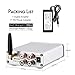 Douk Audio Mini Bluetooth Amp, 100 watts Hi-Fi Digital Amplifier for Home Stereo Speakers with Treble/Bass Control, 3.5mm AUX Input (G3, Silver)