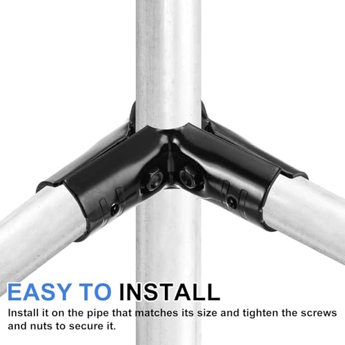 Abrazaderas de riel de extremo de cadena uxcell para valla de 28 mm conectores negro 5