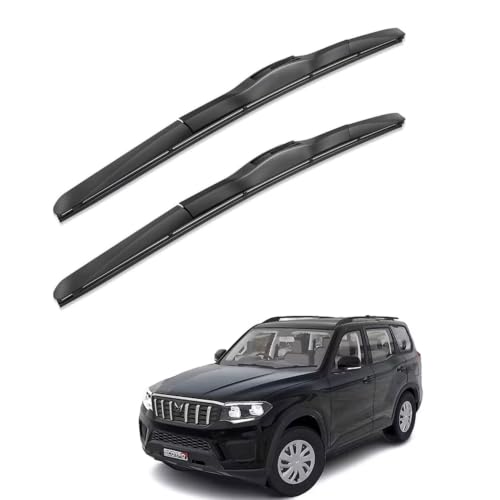 Image of Oshotto Frameless (O.E.M Type) Wiper Blades Compatible with Mahindra Scorpio N 2022 Onwards (22 inch / 18 inch)