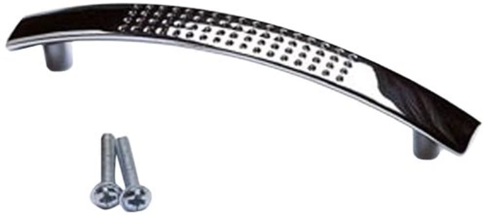 Merriway® BH01093 (20 Pcs) Bright Chrome D Style Dimpled Handle, 128 mm - Pack of 20 Pieces