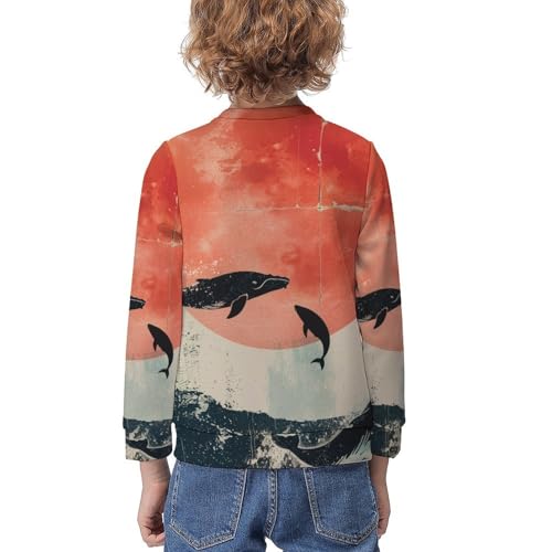 Lonely WhalesChildren's Casual Pullover Sweatshirt Loose Fit7-9Y2