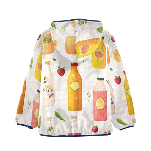 Soft Drinks Set Girls Fleece Jacket Girls Fall Jacket Girls Zip Up Hoodie Girls Sherpa Jacket 2-10T2