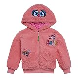 Sesame Street Abby Cadabby Infant Baby Girls Cozy Sherpa Zip Up Cosplay Hoodie Pink 24 Months
