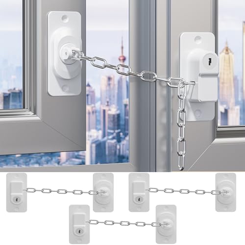 CMINGJ (3パック) 子供用安全ロック 調節可能な冷蔵庫ロック 鍵付き 冷蔵庫 キャビネット 引き出し 食器洗い機 トイレ 子供用安全キャビネットロック 子供 幼児 (3個パック)