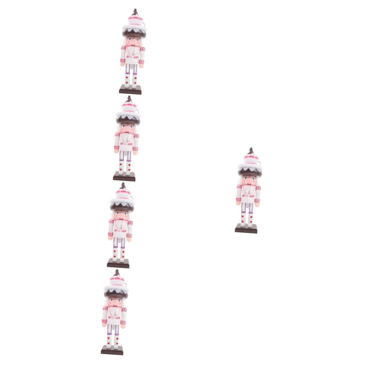 PRETYZOOM 5 Pièces Marionnettes Casse-Noisette Decoration Noel Decoration de Noel Casse-Noix de Jouets d'extérieur décor Jouet Casse-Noisette Ornement de Casse-Noisette de gâteau