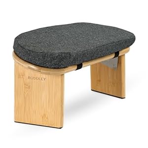 BUDDLEY Meditationsbank klappbar mit Kissen