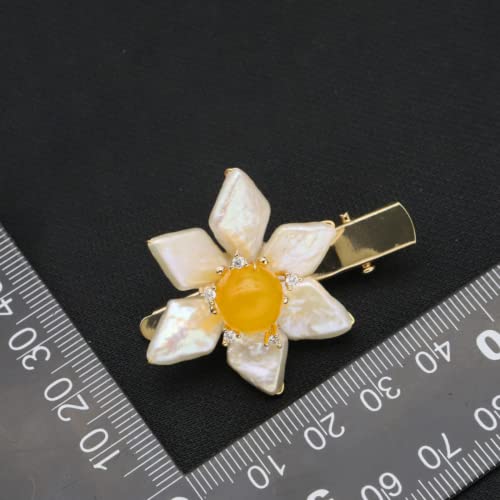 STICHY Handmade Freshwater Pearl and Crystal Hair Clips #TOP1