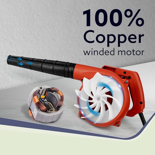 Image of PreSolve | Electric Blower, Blow Rate 2.8 m3 /Min, Copper Motor, 16000 RPM, Professional Quality, Clears Away Dust Particles from Furniture, Cars, Windows & Other Rigid Surfaces, 650W (Any Colour).