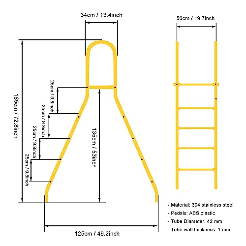 Escalera para piscina sobre suelo de acero inoxidable antideslizante miniatura 5