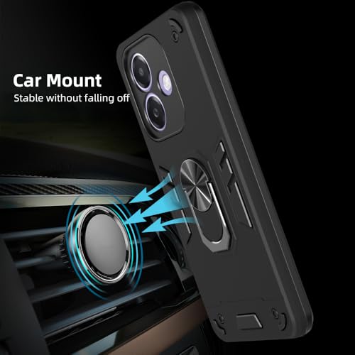 Image of NDCOM for Oppo A3x 5G Back Cover | Oppo A3 5G Back Cover for Oppo A3x5G Cover | Ring Holder Case