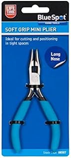 Blue Spot 08507 Mini Long Nose Plier with Dipped Handle - Blue