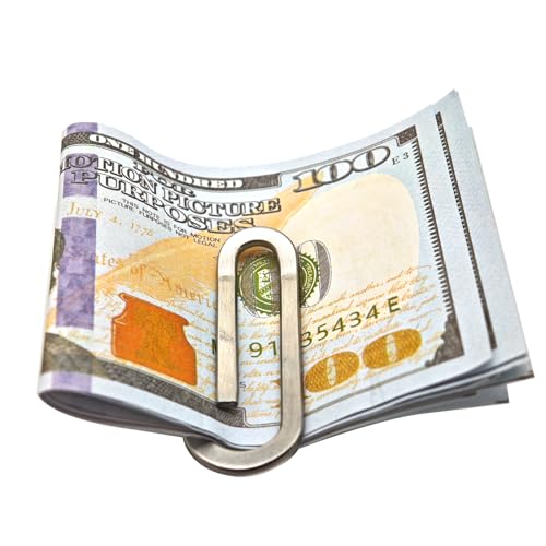 2 pack Paperclip Stainless Steel Money Clip Handiness Cash Metal Credit Card Holder Minimalist Front Pocket Wallet Men's Gift4