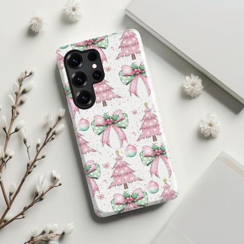 DEENAKIN for Samsung Galaxy S24 Ultra Case Cute,Aesthetic Vintage Pink Christmas Cheer Girly Shell,Compatible with Magsafe,Unique Retro Western Protective Slim Silicone Phone Cover for Women Girls by DEENAKIN - Used condition - Image 7