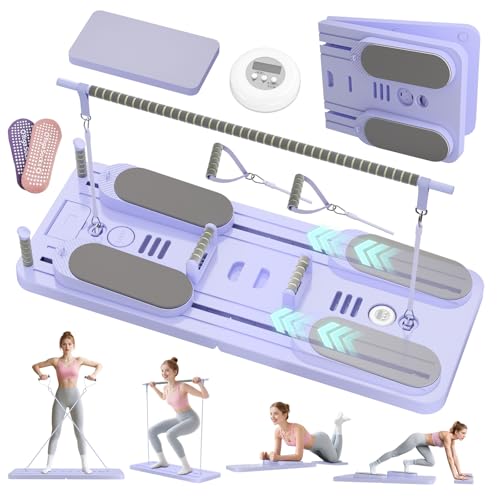 Lazolloa 5-in-1 Foldable Pilates Reformer Set