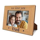 Dad Gift, Dad Photo Frame Gift for Father's Day, Dad Birthday Christmas Thanksgiving Gifts, Photo Gifts Wooden Picture Frame, We Love You Dads Photograph Frame Decor, To Assemble 4*6 Inches Photograph
