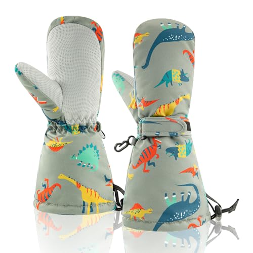 Image of BAVST Winter Kids Waterproof Gloves for Boys Girls Snow Ski Toddler Baby Mittens Outdoor for Infant Teens 1-5T