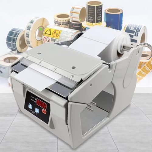 Automatic Label Dispenser with Speed Adjustable Label Stripper and Digital Display, 180mm Label Separator, 100-110V