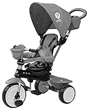 triciclo evolutivo qplay rito Equipado con una barra de empuje telescópica ajustable