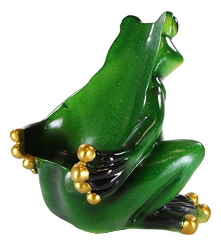 Ebros Tropical Rainforest Hardworking Green Frog Piggybacking Wine Bottle Holder Caddy Figurine 6.25" Tall Pond River Amphibian Animal Frogs Toads Decorative Countertop Table Shelf Accent #TOP3