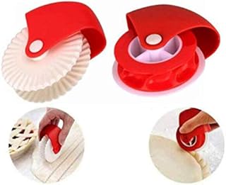 Pastry Wheel Cutter 2PCS Pastry Cutting Wheel Pastry Wheel Decorator and Cutter Set Plastic Wheel Roller Kitchen Baking Tool for Beautiful Pie Crust or Ravioli Pasta Pizza Pastry