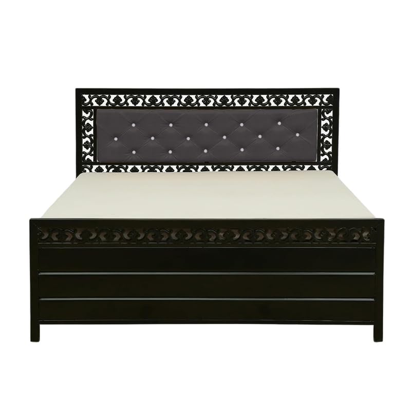 Denzal Grey Metal Queen Size Bed with Hydraulic Storage for Bedroom Living Room Furniture Double Bed for Home - Queen Size, 72"x60", Matte | Without Mattress-image-17