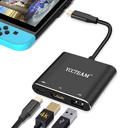 Y Team HDMI Adapter for Switch, USB Type C to HDMI Adapter Multiport