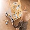 Mamabrum Andador de Bebé 8 en 1 Madera - Incluye Juguetes Educativos, Tablero Actividades y Estante Amplio - Altura Ajustable 58-66cm - 4 Ruedas de Antideslizantes #4
