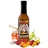 Hellfire Devil's Gold Hot Sauce, Multi Award-Winning, Gourmet Fruit-Based Hot Sauce, Features Yellow Super Hot Peppers and Exotic Fruits, Amazing Sweet Heat, 5 oz.