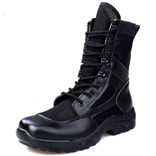 RAGOPILEN Botas tácticas de Combate, Botas tácticas de Combate for Senderismo for Hombre, Color Negro, 36-46 EU(41 EU)