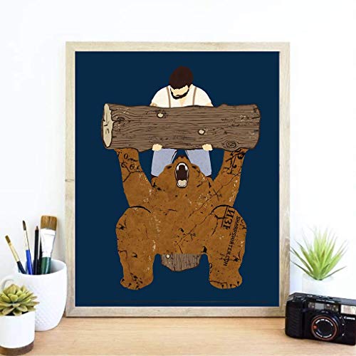 Sharp Shirter Funny Bear Poster Hilarious Meme Art Manly Home Decor Cool Artwork for Gym Wall Man Spotting Bear Blue Sharp Shirter Funny Bear Poster Hilarious Meme Art Manly Home Decor Cool Artwork for Gym Wall Man Spotting Bear Blue