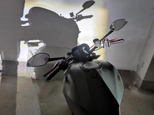 Espejo retrovisor lateral motocicleta plata compatible con Ducati Monster 1200 R y XDiavel 4