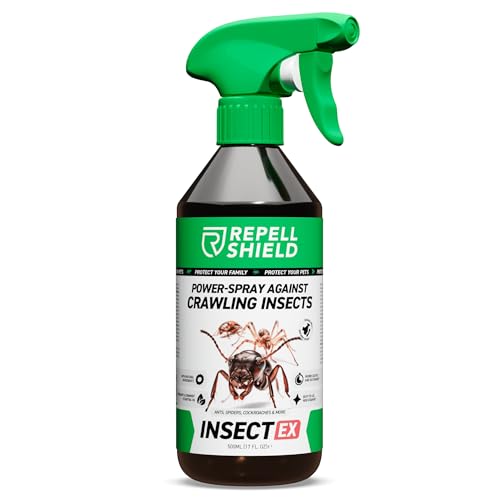 RepellShield Crawling Insect Repellent Spray - Natural Peppermint Oil Power, Pet-Safe, Non-Staining Pest Control for Spiders, Ants & Cockroaches, Use Indoors & Outdoors, Responsible Eradication, 500ml