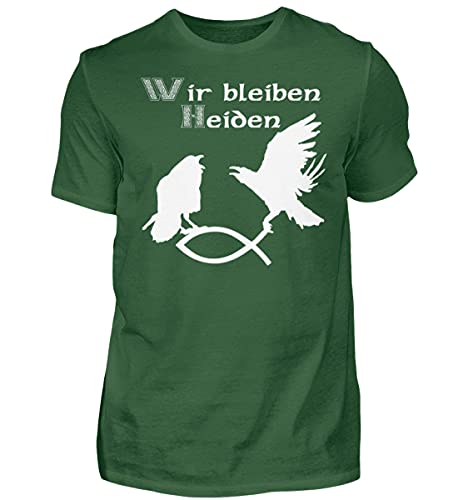 T-Shirt pour Homme Vert Small Hugin & Munin col rond manches courtes