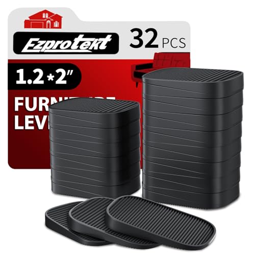 Ezprotekt Furniture Levelers, 32 Pcs Silicone Shims for Leveling, Multi-Purpose