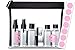 Produktbild TWIVEE - Kulturbeutel transparent mit Reiseflaschen-Set - 1 Liter - Reiseset - Unisex - Travel Set transparent - Handgepäck Flüssigkeiten