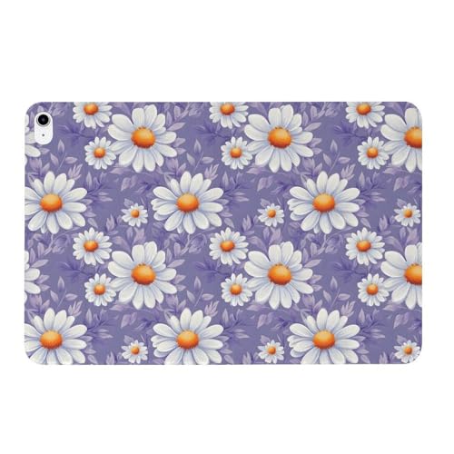Slim tablet cover compatible iPad A16 11" violet daisy imprimé
