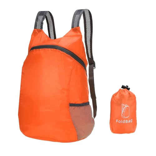 Mochila ligera plegable deportiva 15L-20L naranja miniatura 1