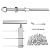 Muzata Hand Swage Tensioner Fitting Threaded Stud End Terminal 50Pack 1/8" Cable Railing Kit T316 Stainless Steel,DIY Balusters Stair Deck Decking CR23,Series CA1 CD1 CS1 CD2 CS2