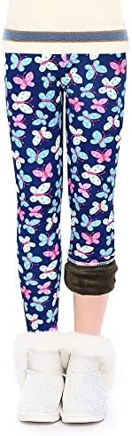 slaixiu Girls Winter Leggings Polyesterwarm Girls Thermal Leggings 4-10 Years Winter Pants（GP777-FF-130）