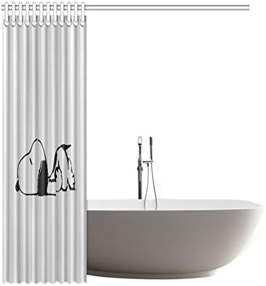 Cartoon Shower Curtain 60"x72" - Waterproof Polyester Fabric