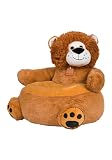 arredamento vintage anni 60 DESIGN ADORABILE: Poltrona a forma di orsetto in peluche beige con dettagli realistici e tessuto morbido e accogliente
