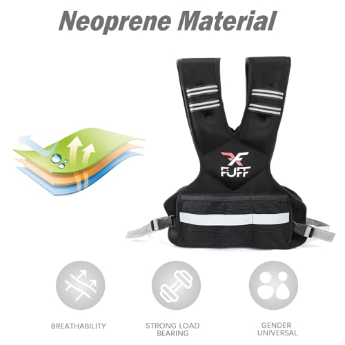 FUFF Weighted Vest Woman, 11-20 Lb Adjustable Weight Vest for Women Men, Female Strength Training Body Vest for Walking Exercise Running Workout by FUFF - Image 7