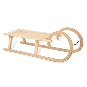 Pinolino Hörnerschlitten aus Holz, mit Pinolino Branding, Belastbarkeit 90 kg, für Kinder ab 3 Jahren, klar lackiert