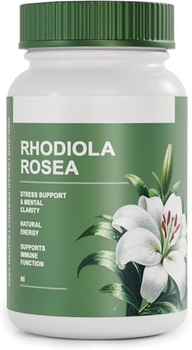 Rhodiola Rosea 2026 Rhodiola Rosea Extract 60 PCS Rhodiola Rosea Organic Support for Reducing Stress Promote Body Balance (1 Bottle)