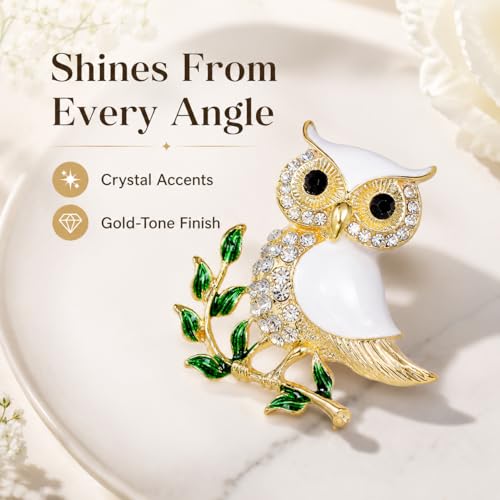 Image of Animal Brooch for Women Zirconia Rhinestone Abalone Shell Animal Lapel Pin Christmas Birthday Holiday Gift for Wife Mother Girlfriend Daughter