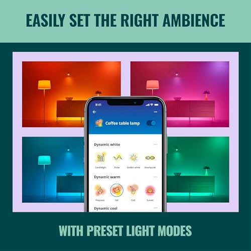 Image of WiZ 40W B12 Candle Bulb Light, 6-Pack Smart Bulbs, Indoor E12 LED Color Changing Lights, Connects to Wi-Fi, Control with Voice, App, Activate by Motion, Matter Compatible