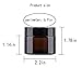 Snow Diamond 50ml 1.75 oz Empty Amber Round Glass Jars, with White Inner Liners and black Lids, High End Glass Containers for Salve Cream, Premium Vials (50ml / 1.7 oz, 12 Pack)